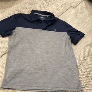 Puma Men's Polo in Navy and Gray